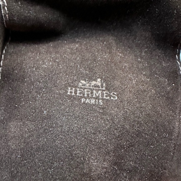 🆒 Authentic Hermès Collier De Chien Cuff Bracelet gold plated hardware leather - Picture 10 of 16